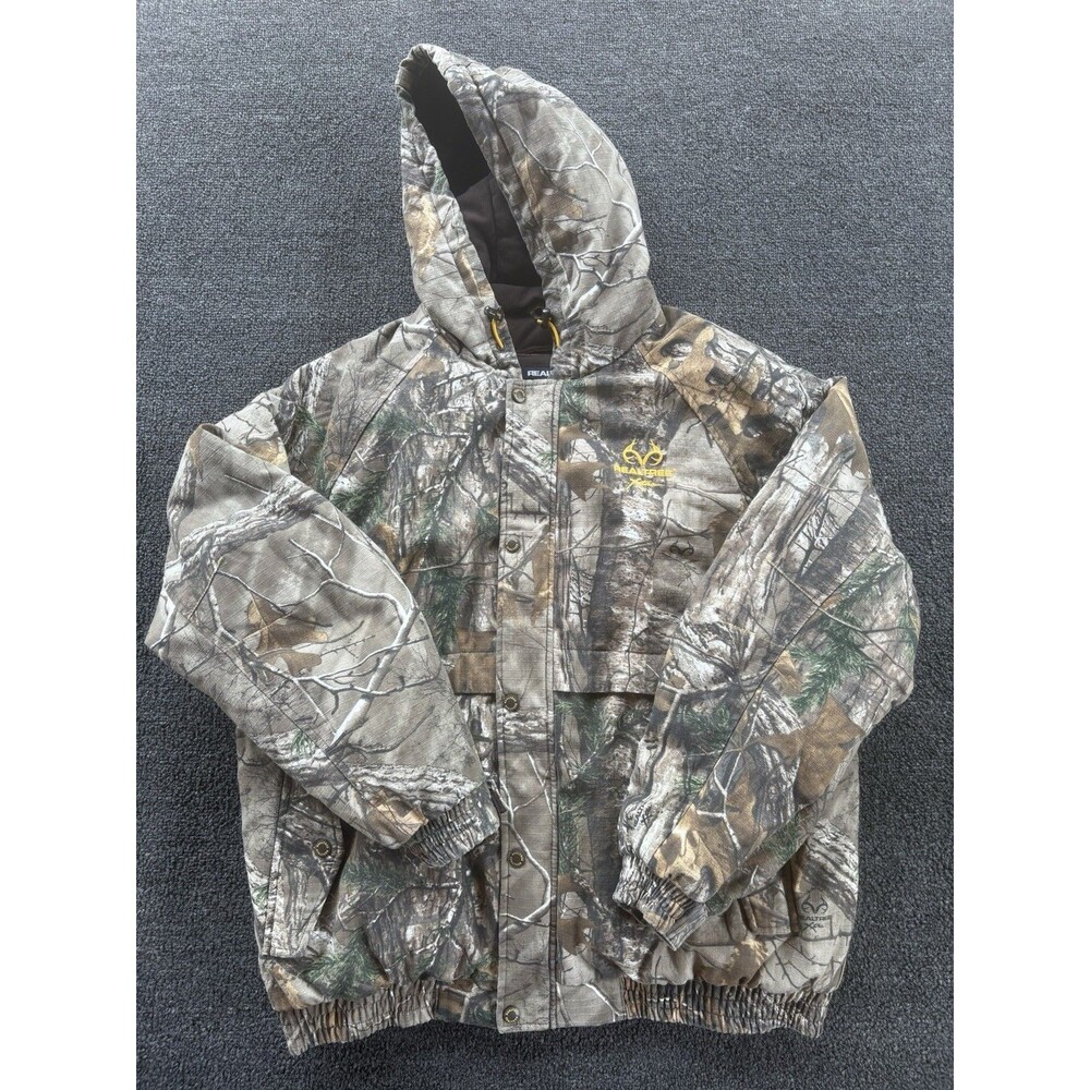 Realtree Xtra Camo Insulated Hunting Jacket Men’s XL  Hooded Fleece Lined